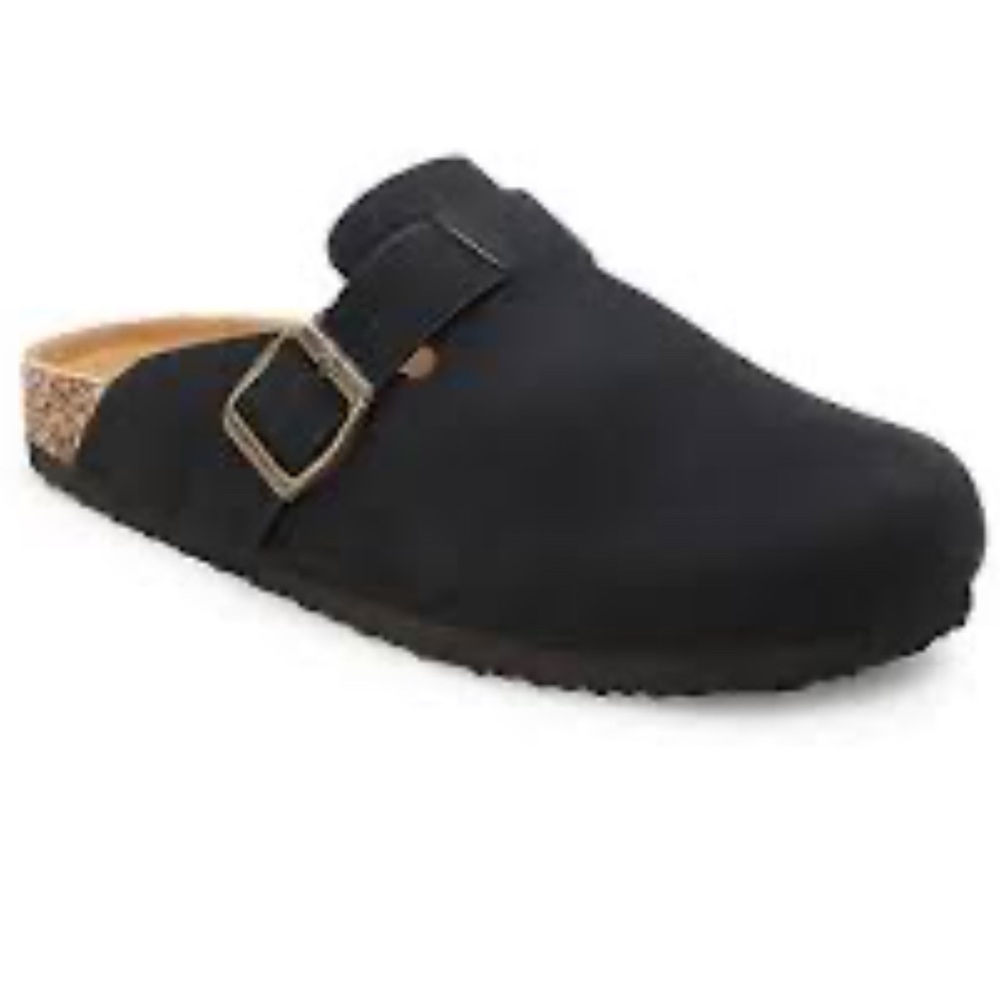 NWT Yoki GILA-102 Women's Faux Suede Slip On Clogs, Size 8.5, Black
